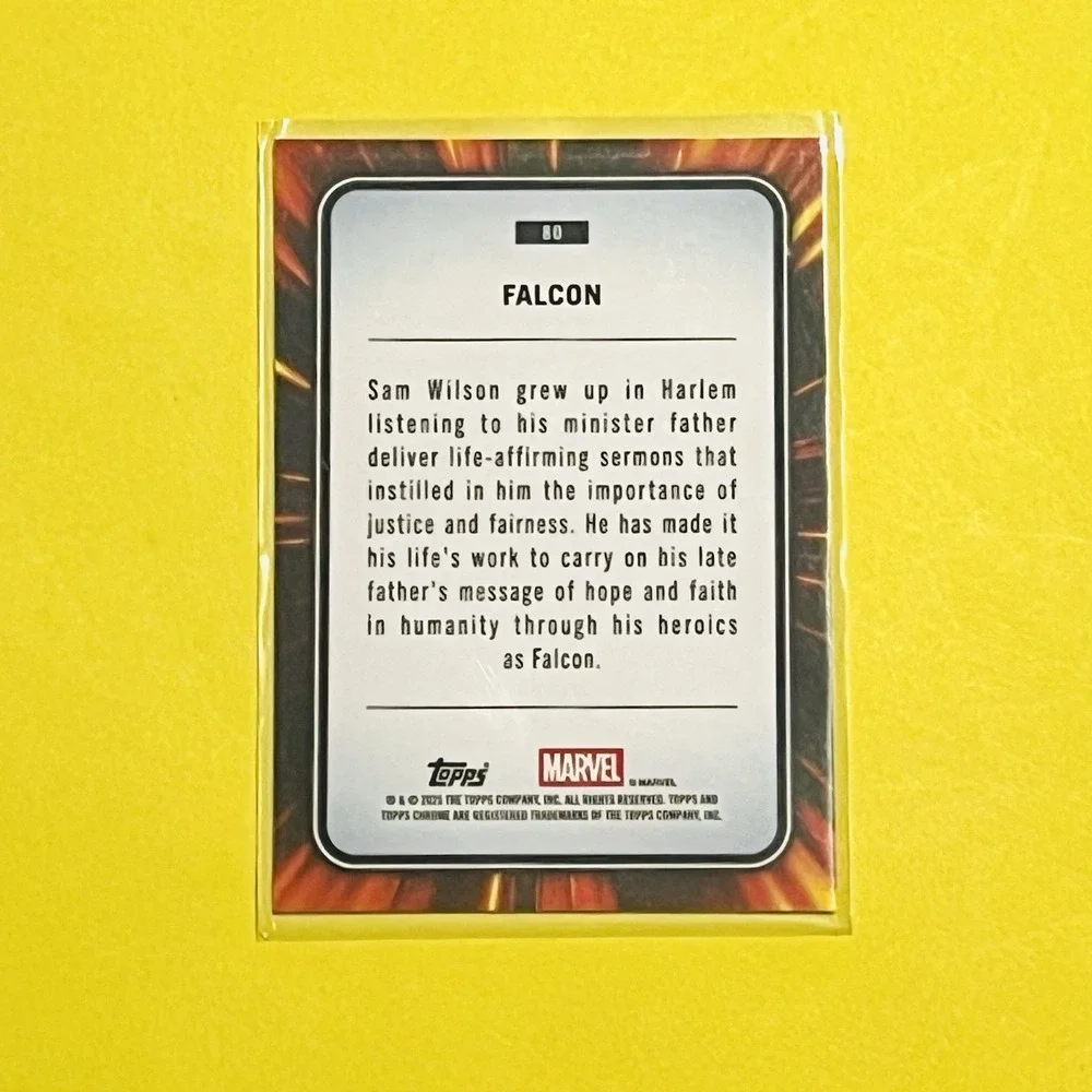 2025 Topps‎ Chrome Marvel Falcon #80 Base Card